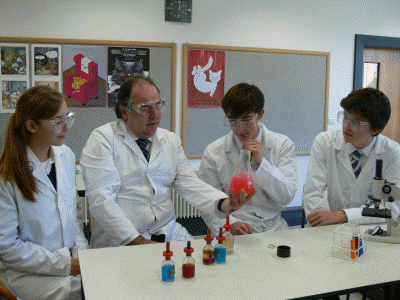 Lord Falconer with pupils